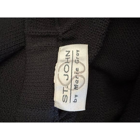 St. John Maie Gray Black‎ Santana Knit Pencil Skirt Size 8 EUC - Picture 4 of 4